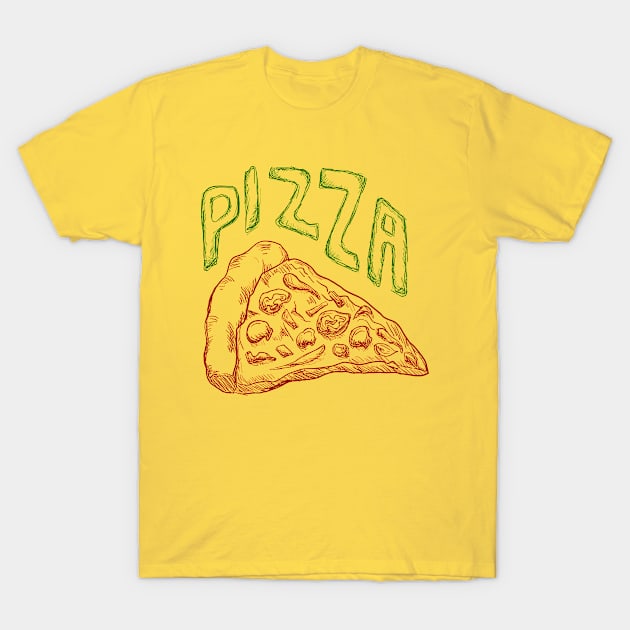 Pizza Slice T-Shirt by Mako Design 